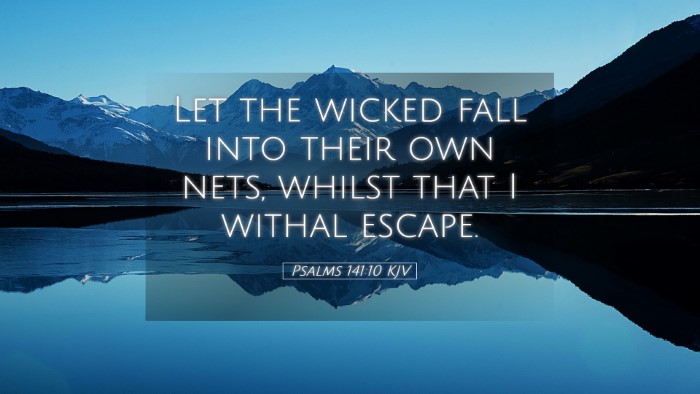 Picture 05 - Psalms 141:10 KJV Desktop Wallpaper - Let the wicked fall into their own nets, whilst - Desktop Bible Verse Wallpaper