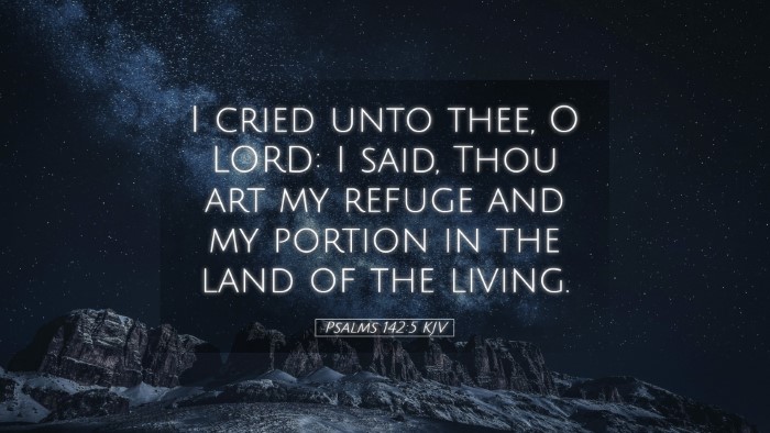 Picture 05 - Psalms 142:5 KJV Desktop Wallpaper - I cried unto thee, O LORD: I said, Thou art my - Desktop Bible Verse Wallpaper
