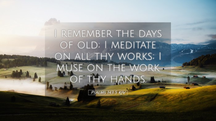 Picture 05 - Psalms 143:5 KJV Desktop Wallpaper - I remember the days of old; I meditate on all thy - Desktop Bible Verse Wallpaper