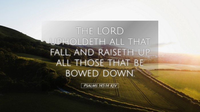 Picture 05 - Psalms 145:14 KJV Desktop Wallpaper - The LORD upholdeth all that fall, and raiseth up - Desktop Bible Verse Wallpaper
