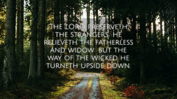 Picture 05 - Psalms 146:9 KJV Desktop Wallpaper - The LORD preserveth the strangers; he relieveth - Desktop Bible Verse Wallpaper