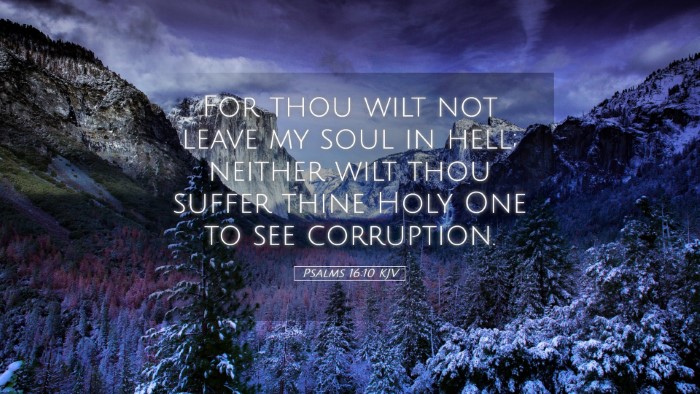 Picture 05 - Psalms 16:10 KJV Desktop Wallpaper - For thou wilt not leave my soul in hell; neither - Desktop Bible Verse Wallpaper