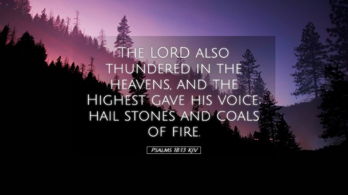 Picture 05 - Psalms 18:13 KJV Desktop Wallpaper - The LORD also thundered in the heavens, and the - Desktop Bible Verse Wallpaper