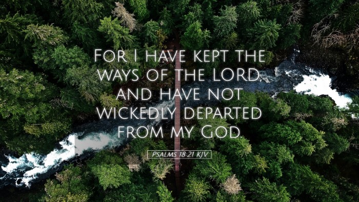 Picture 05 - Psalms 18:21 KJV Desktop Wallpaper - For I have kept the ways of the LORD, and have - Desktop Bible Verse Wallpaper