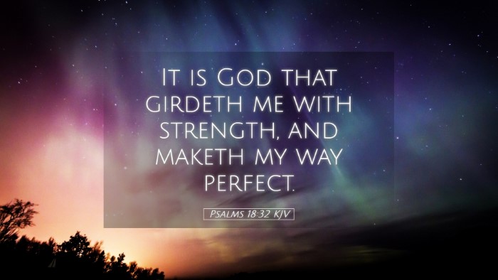 Picture 05 - Psalms 18:32 KJV Desktop Wallpaper - It is God that girdeth me with strength, and - Desktop Bible Verse Wallpaper