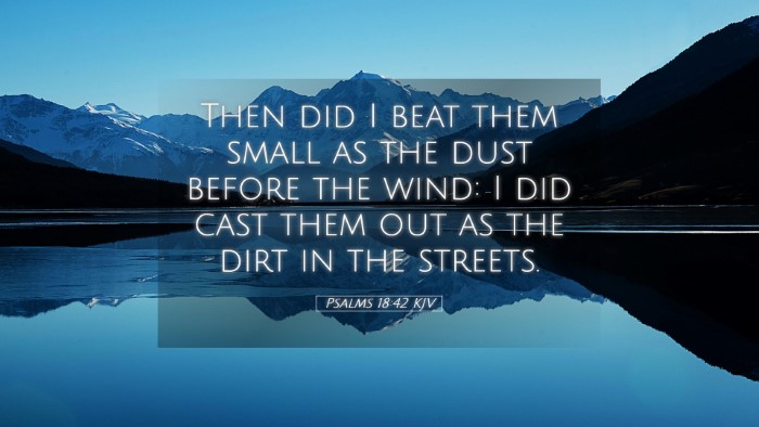 Picture 05 - Psalms 18:42 KJV Desktop Wallpaper - Then did I beat them small as the dust before the - Desktop Bible Verse Wallpaper
