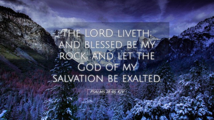 Picture 05 - Psalms 18:46 KJV Desktop Wallpaper - The LORD liveth; and blessed be my rock; and let - Desktop Bible Verse Wallpaper