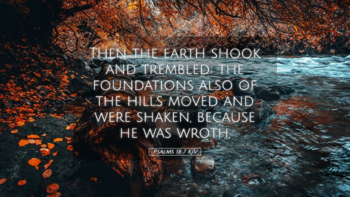 Picture 05 - Psalms 18:7 KJV Desktop Wallpaper - Then the earth shook and trembled; the - Desktop Bible Verse Wallpaper