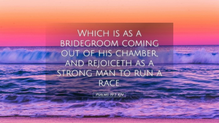 Picture 05 - Psalms 19:5 KJV Desktop Wallpaper - Which is as a bridegroom coming out of his - Desktop Bible Verse Wallpaper
