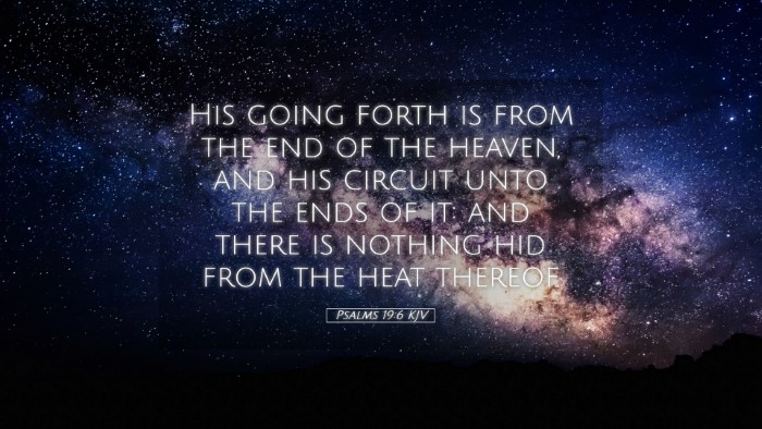 Picture 05 - Psalms 19:6 KJV Desktop Wallpaper - His going forth is from the end of the heaven, - Desktop Bible Verse Wallpaper