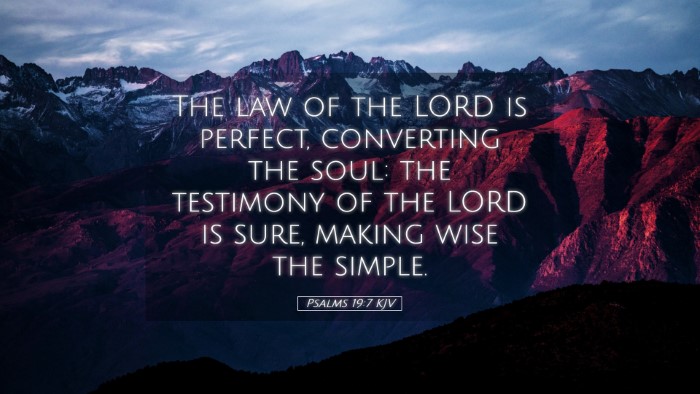 Picture 05 - Psalms 19:7 KJV Desktop Wallpaper - The law of the LORD is perfect, converting the - Desktop Bible Verse Wallpaper