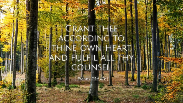Picture 05 - Psalms 20:4 KJV Desktop Wallpaper - Grant thee according to thine own heart, and - Desktop Bible Verse Wallpaper