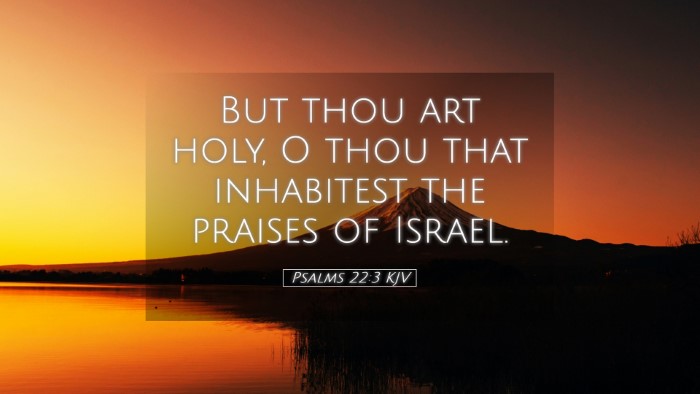 Picture 05 - Psalms 22:3 KJV Desktop Wallpaper - But thou art holy, O thou that inhabitest the - Desktop Bible Verse Wallpaper