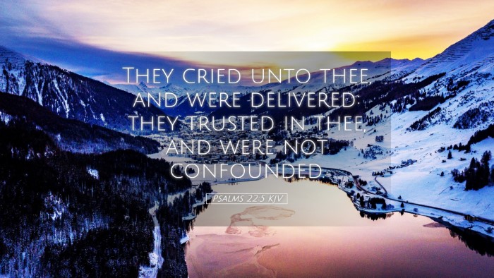 Picture 05 - Psalms 22:5 KJV Desktop Wallpaper - They cried unto thee, and were delivered: they - Desktop Bible Verse Wallpaper