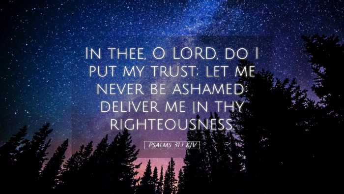 Picture 05 - Psalms 31:1 KJV Desktop Wallpaper - In thee, O LORD, do I put my trust; let me never - Desktop Bible Verse Wallpaper
