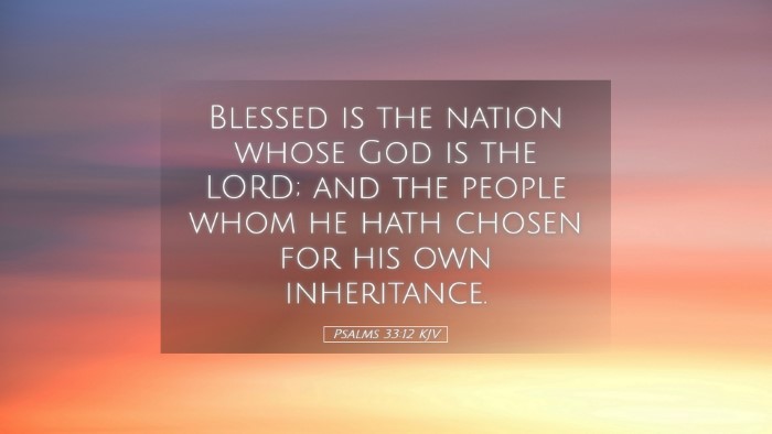 Picture 05 - Psalms 33:12 KJV Desktop Wallpaper - Blessed is the nation whose God is the LORD; and - Desktop Bible Verse Wallpaper