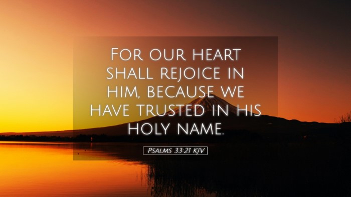 Picture 05 - Psalms 33:21 KJV Desktop Wallpaper - For our heart shall rejoice in him, because we - Desktop Bible Verse Wallpaper