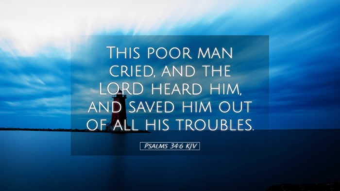 Picture 05 - Psalms 34:6 KJV Desktop Wallpaper - This poor man cried, and the LORD heard him, and - Desktop Bible Verse Wallpaper