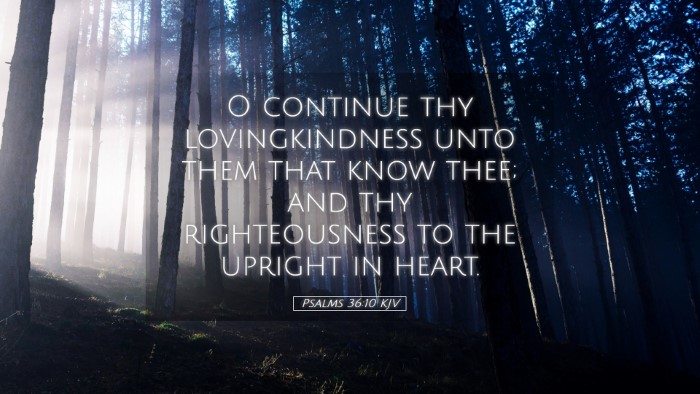 Picture 05 - Psalms 36:10 KJV Desktop Wallpaper - O continue thy lovingkindness unto them that know - Desktop Bible Verse Wallpaper