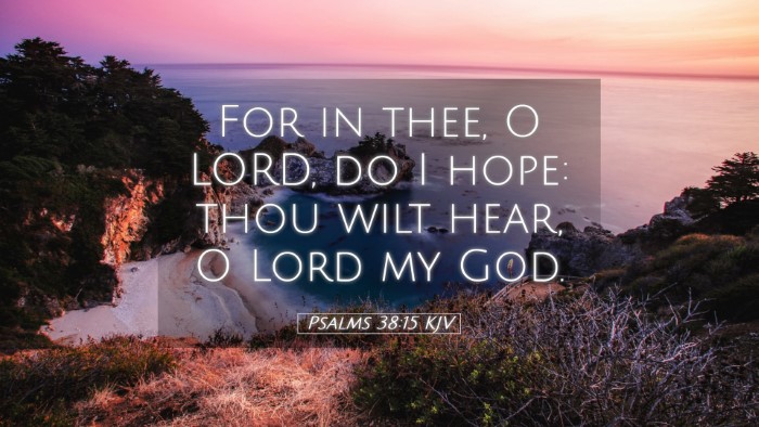 Picture 05 - Psalms 38:15 KJV Desktop Wallpaper - For in thee, O LORD, do I hope: thou wilt hear, O - Desktop Bible Verse Wallpaper