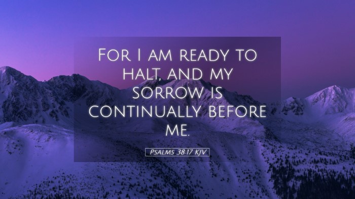 Picture 05 - Psalms 38:17 KJV Desktop Wallpaper - For I am ready to halt, and my sorrow is - Desktop Bible Verse Wallpaper