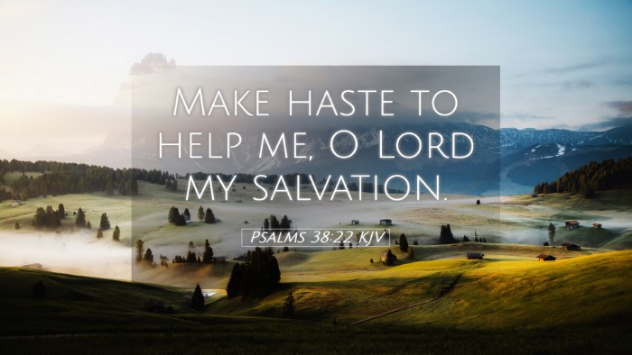 Picture 05 - Psalms 38:22 KJV Desktop Wallpaper - Make haste to help me, O Lord my - Desktop Bible Verse Wallpaper