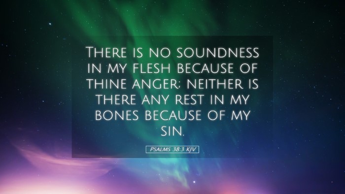 Picture 05 - Psalms 38:3 KJV Desktop Wallpaper - There is no soundness in my flesh because of - Desktop Bible Verse Wallpaper