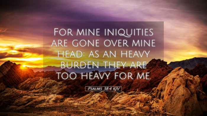 Picture 05 - Psalms 38:4 KJV Desktop Wallpaper - For mine iniquities are gone over mine head: as - Desktop Bible Verse Wallpaper
