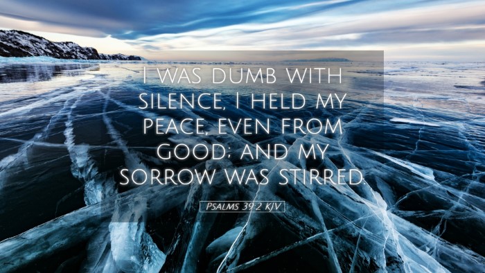 Picture 05 - Psalms 39:2 KJV Desktop Wallpaper - I was dumb with silence, I held my peace, even - Desktop Bible Verse Wallpaper