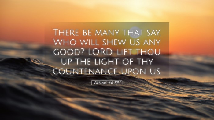 Picture 05 - Psalms 4:6 KJV Desktop Wallpaper - There be many that say, Who will shew us any - Desktop Bible Verse Wallpaper