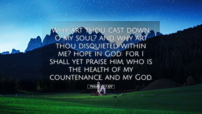 Picture 05 - Psalms 43:5 KJV Desktop Wallpaper - Why art thou cast down, O my soul? and why art - Desktop Bible Verse Wallpaper