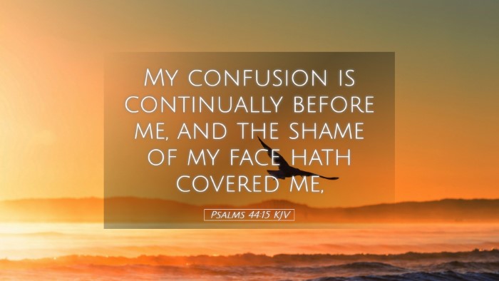 Picture 05 - Psalms 44:15 KJV Desktop Wallpaper - My confusion is continually before me, and the - Desktop Bible Verse Wallpaper