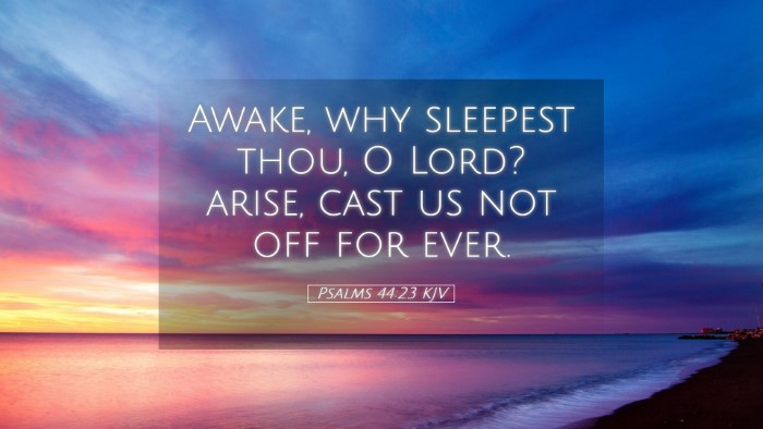 Picture 05 - Psalms 44:23 KJV Desktop Wallpaper - Awake, why sleepest thou, O Lord? arise, cast us - Desktop Bible Verse Wallpaper