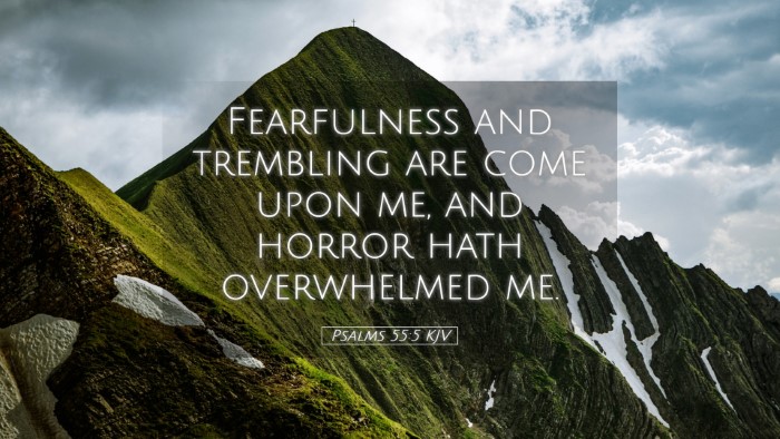 Picture 05 - Psalms 55:5 KJV Desktop Wallpaper - Fearfulness and trembling are come upon me, and - Desktop Bible Verse Wallpaper