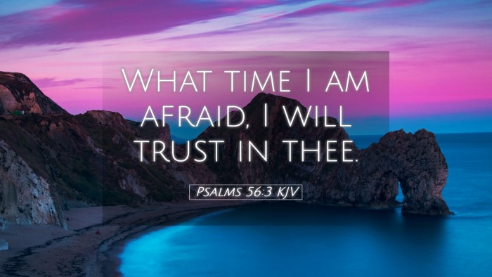Picture 05 - Psalms 56:3 KJV Desktop Wallpaper - What time I am afraid, I will trust in - Desktop Bible Verse Wallpaper