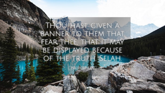 Picture 05 - Psalms 60:4 KJV Desktop Wallpaper - Thou hast given a banner to them that fear thee, - Desktop Bible Verse Wallpaper