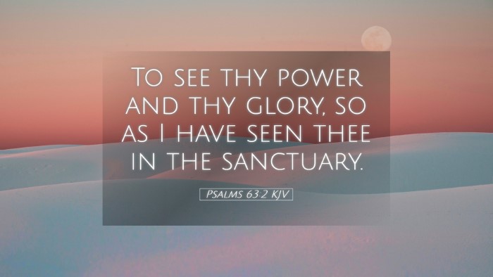 Picture 05 - Psalms 63:2 KJV Desktop Wallpaper - To see thy power and thy glory, so as I have seen - Desktop Bible Verse Wallpaper