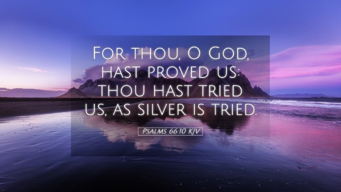 Picture 05 - Psalms 66:10 KJV Desktop Wallpaper - For thou, O God, hast proved us: thou hast tried - Desktop Bible Verse Wallpaper