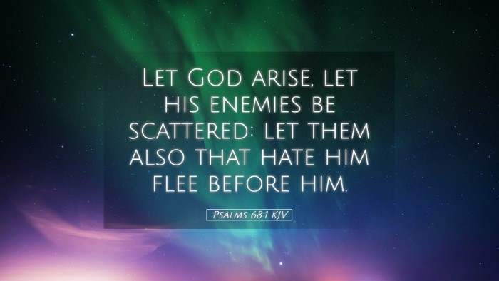 Picture 05 - Psalms 68:1 KJV Desktop Wallpaper - Let God arise, let his enemies be scattered: let - Desktop Bible Verse Wallpaper
