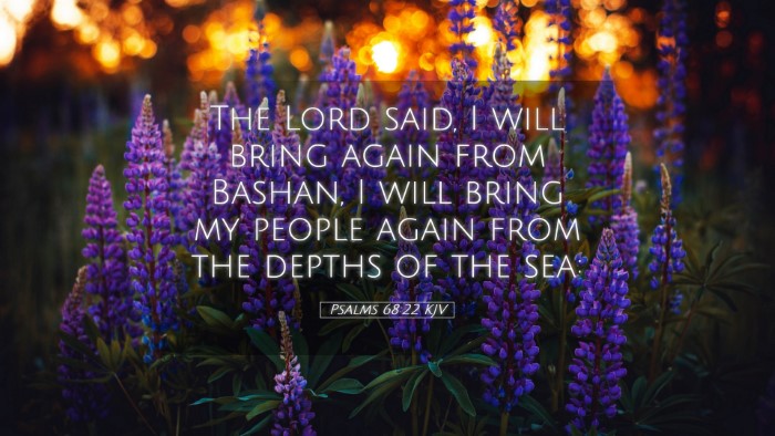 Picture 05 - Psalms 68:22 KJV Desktop Wallpaper - The Lord said, I will bring again from Bashan, I - Desktop Bible Verse Wallpaper