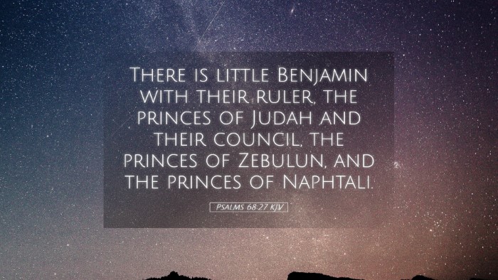 Picture 05 - Psalms 68:27 KJV Desktop Wallpaper - There is little Benjamin with their ruler, the - Desktop Bible Verse Wallpaper