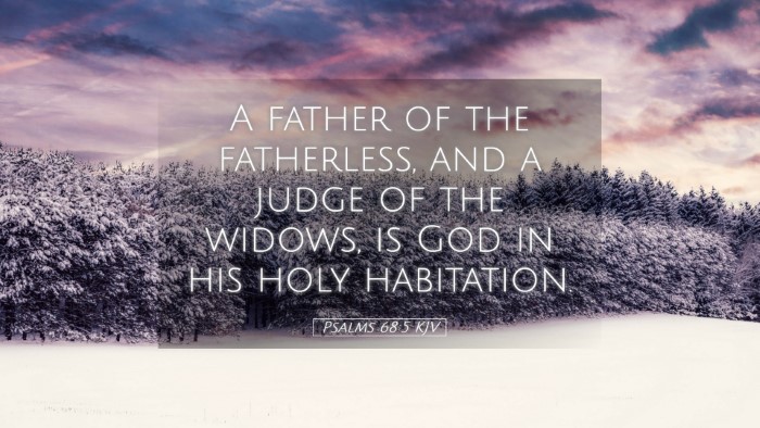 Picture 05 - Psalms 68:5 KJV Desktop Wallpaper - A father of the fatherless, and a judge of the - Desktop Bible Verse Wallpaper