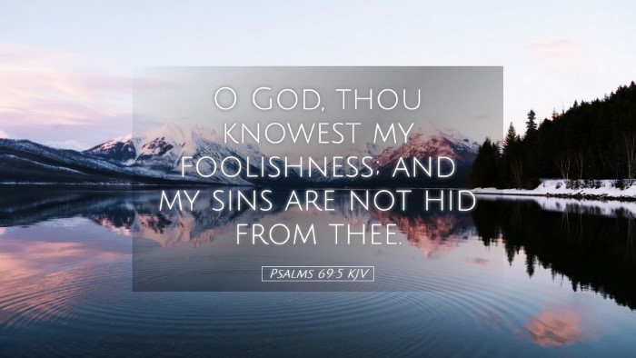 Picture 05 - Psalms 69:5 KJV Desktop Wallpaper - O God, thou knowest my foolishness; and my sins - Desktop Bible Verse Wallpaper