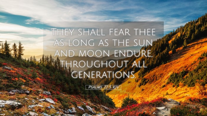 Picture 05 - Psalms 72:5 KJV Desktop Wallpaper - They shall fear thee as long as the sun and moon - Desktop Bible Verse Wallpaper