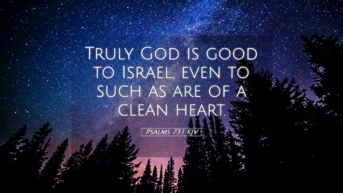 Picture 05 - Psalms 73:1 KJV Desktop Wallpaper - Truly God is good to Israel, even to such as are - Desktop Bible Verse Wallpaper