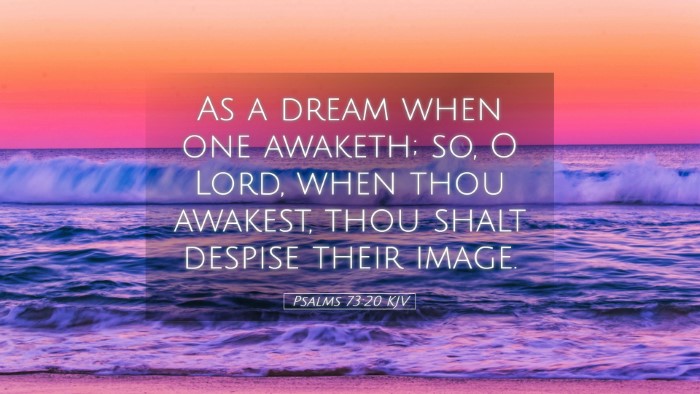 Picture 05 - Psalms 73:20 KJV Desktop Wallpaper - As a dream when one awaketh; so, O Lord, when - Desktop Bible Verse Wallpaper