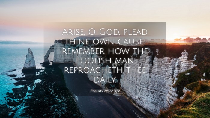 Picture 05 - Psalms 74:22 KJV Desktop Wallpaper - Arise, O God, plead thine own cause: remember how - Desktop Bible Verse Wallpaper