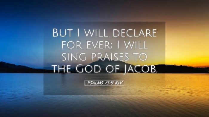 Picture 05 - Psalms 75:9 KJV Desktop Wallpaper - But I will declare for ever; I will sing praises - Desktop Bible Verse Wallpaper