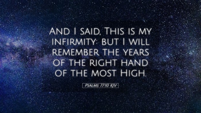 Picture 05 - Psalms 77:10 KJV Desktop Wallpaper - And I said, This is my infirmity: but I will - Desktop Bible Verse Wallpaper