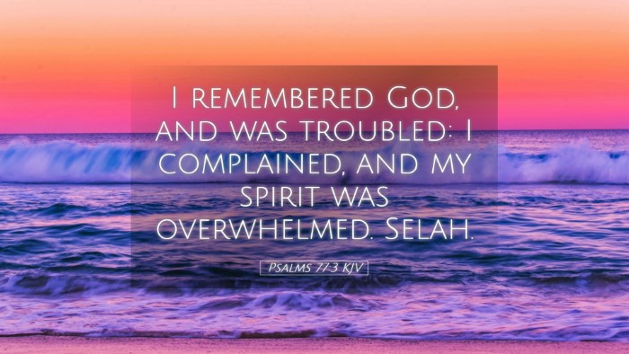 Picture 05 - Psalms 77:3 KJV Desktop Wallpaper - I remembered God, and was troubled: I complained, - Desktop Bible Verse Wallpaper